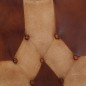 vidaXL Mecedora de cuero auténtico y lona marrón vidaXL Mecedora de cuero auténtico y lona marrón