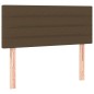 vidaXL Cama box spring con colchón LED tela marrón oscuro 90x190 cm vidaXL Cama box spring con colchón LED tela marrón oscuro 90x190 cm