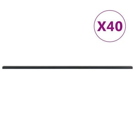 vidaXL Postes de valla de jardín 40 uds acero gris 200 cm