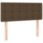 vidaXL Cama box spring con colchón LED tela marrón oscuro 90x200 cm vidaXL Cama box spring con colchón LED tela marrón oscuro 90x200 cm