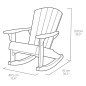 Keter Silla mecedora Adirondack Troy color grafito Keter Silla mecedora Adirondack Troy color grafito