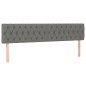 vidaXL Cama box spring con colchón y LED tela gris oscuro 200x200 cm vidaXL Cama box spring con colchón y LED tela gris oscuro 200x200 cm