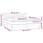 vidaXL Cama box spring con colchón y LED tela gris oscuro 200x200 cm vidaXL Cama box spring con colchón y LED tela gris oscuro 200x200 cm