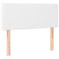 vidaXL Cama box spring y colchón LED cuero sintético blanco 90x190 cm