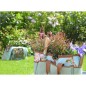 Esschert Design Taburete de herramientas de jardín estampado de rosas Esschert Design Taburete de herramientas de jardín estampado de rosas