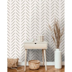 DUTCH WALLCOVERINGS Papel pintado Chevron gris taupe