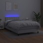 vidaXL Cama box spring colchón y LED cuero sintético blanco 120x200 cm vidaXL Cama box spring colchón y LED cuero sintético blanco 120x200 cm