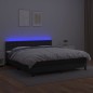 vidaXL Cama box spring colchón y LED cuero sintético negro 180x200 cm vidaXL Cama box spring colchón y LED cuero sintético negro 180x200 cm