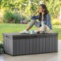 Keter Caja de almacenamiento para jardín Darwin gris 380 L Keter Caja de almacenamiento para jardín Darwin gris 380 L