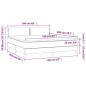 vidaXL Cama box spring colchón y LED terciopelo gris claro 160x200 cm vidaXL Cama box spring colchón y LED terciopelo gris claro 160x200 cm