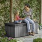 Keter Caja de almacenamiento para jardín Darwin gris 380 L Keter Caja de almacenamiento para jardín Darwin gris 380 L