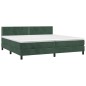 vidaXL Cama box spring colchón y LED terciopelo verde oscuro 200x200cm vidaXL Cama box spring colchón y LED terciopelo verde oscuro 200x200cm