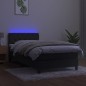 vidaXL Cama box spring colchón y LED terciopelo gris oscuro 80x200 cm vidaXL Cama box spring colchón y LED terciopelo gris oscuro 80x200 cm