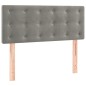 vidaXL Cama box spring colchón y LED terciopelo gris claro 80x200 cm vidaXL Cama box spring colchón y LED terciopelo gris claro 80x200 cm