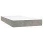 vidaXL Cama box spring colchón y LED terciopelo gris claro 200x200 cm vidaXL Cama box spring colchón y LED terciopelo gris claro 200x200 cm