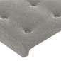 vidaXL Cama box spring colchón y LED terciopelo gris claro 200x200 cm vidaXL Cama box spring colchón y LED terciopelo gris claro 200x200 cm