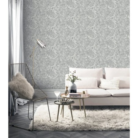 DUTCH WALLCOVERINGS Papel pintado Liquid Marble gris