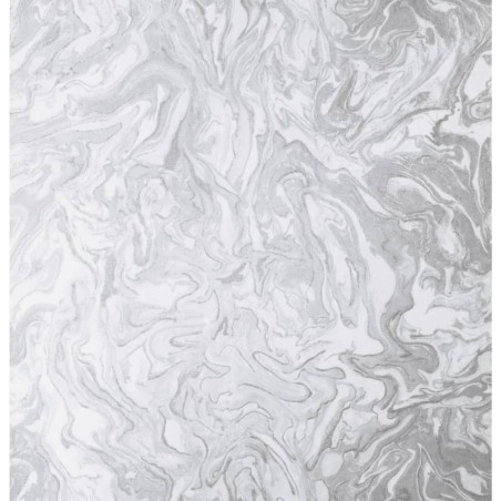 DUTCH WALLCOVERINGS Papel pintado Liquid Marble gris