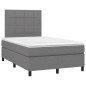 vidaXL Cama box spring con colchón y LED tela gris oscuro 120x200 cm vidaXL Cama box spring con colchón y LED tela gris oscuro 120x200 cm