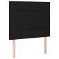 vidaXL Cama box spring colchón y luces LED tela negro 100x200 cm vidaXL Cama box spring colchón y luces LED tela negro 100x200 cm