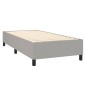 vidaXL Cama box spring colchón y luces LED tela gris claro 90x200 cm vidaXL Cama box spring colchón y luces LED tela gris claro 90x200 cm
