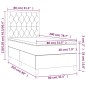 vidaXL Cama box spring colchón y luces LED tela marrón oscuro 80x200cm vidaXL Cama box spring colchón y luces LED tela marrón oscuro 80x200cm