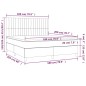 vidaXL Cama box spring colchón y luces LED tela gris claro 180x200 cm vidaXL Cama box spring colchón y luces LED tela gris claro 180x200 cm