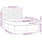 vidaXL Cama box spring colchón y luces LED tela gris claro 140x190 cm