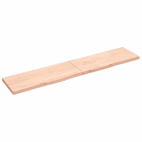 vidaXL Encimera de baño madera maciza sin tratar 200x40x(2-4) cm