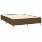 vidaXL Cama box spring colchón luces LED tela marrón oscuro 140x200cm vidaXL Cama box spring colchón luces LED tela marrón oscuro 140x200cm