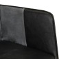 vidaXL Sillón con reposapiés cuero auténtico y lona negro vidaXL Sillón con reposapiés cuero auténtico y lona negro