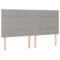 vidaXL Cama box spring colchón y luces LED tela gris claro 160x200 cm vidaXL Cama box spring colchón y luces LED tela gris claro 160x200 cm