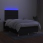 vidaXL Cama box spring con colchón LED tela negro 120x200 cm vidaXL Cama box spring con colchón LED tela negro 120x200 cm