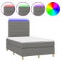 vidaXL Cama box spring con colchón y LED tela gris oscuro 120x200 cm vidaXL Cama box spring con colchón y LED tela gris oscuro 120x200 cm