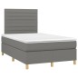 vidaXL Cama box spring con colchón y LED tela gris oscuro 120x200 cm vidaXL Cama box spring con colchón y LED tela gris oscuro 120x200 cm