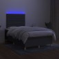 vidaXL Cama box spring con colchón y LED tela gris oscuro 120x200 cm vidaXL Cama box spring con colchón y LED tela gris oscuro 120x200 cm