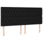 vidaXL Cama box spring colchón y luces LED tela negro 200x200 cm vidaXL Cama box spring colchón y luces LED tela negro 200x200 cm