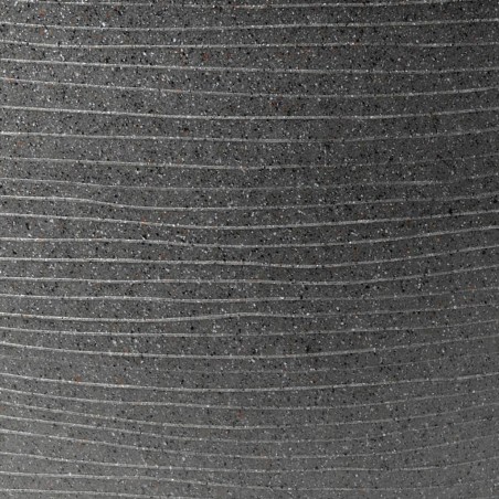 Capi Macetero en forma de bol Arc Granite gris antracita bajo 61x25 cm