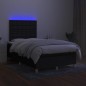 vidaXL Cama box spring con colchón LED tela negro 120x200 cm vidaXL Cama box spring con colchón LED tela negro 120x200 cm
