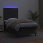 vidaXL Cama box spring colchón y LED cuero sintético negro 100x200 cm vidaXL Cama box spring colchón y LED cuero sintético negro 100x200 cm