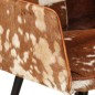 vidaXL Sillón orejero con reposapiés cuero auténtico marrón vidaXL Sillón orejero con reposapiés cuero auténtico marrón