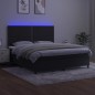 vidaXL Cama box spring colchón y LED terciopelo negro 160x200 cm vidaXL Cama box spring colchón y LED terciopelo negro 160x200 cm