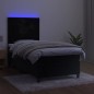 vidaXL Cama box spring colchón y LED terciopelo negro 100x200 cm vidaXL Cama box spring colchón y LED terciopelo negro 100x200 cm