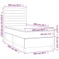 vidaXL Cama box spring colchón y LED terciopelo negro 100x200 cm vidaXL Cama box spring colchón y LED terciopelo negro 100x200 cm