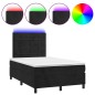 vidaXL Cama box spring colchón y LED terciopelo negro 120x200 cm vidaXL Cama box spring colchón y LED terciopelo negro 120x200 cm