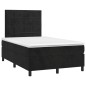 vidaXL Cama box spring colchón y LED terciopelo negro 120x200 cm vidaXL Cama box spring colchón y LED terciopelo negro 120x200 cm
