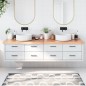 vidaXL Encimera baño madera maciza tratada marrón claro 200x40x(2-6)cm vidaXL Encimera baño madera maciza tratada marrón claro 200x40x(2-6)cm