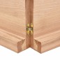 vidaXL Encimera baño madera maciza tratada marrón claro 200x40x(2-6)cm vidaXL Encimera baño madera maciza tratada marrón claro 200x40x(2-6)cm