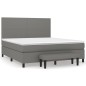 vidaXL Cama box spring con colchón tela gris oscuro 160x200 cm vidaXL Cama box spring con colchón tela gris oscuro 160x200 cm