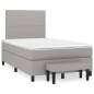 vidaXL Cama box spring con colchón tela gris claro 120x200 cm vidaXL Cama box spring con colchón tela gris claro 120x200 cm